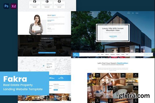 Fakra - Real Estate & Property Landing Page Design NJJE7KT