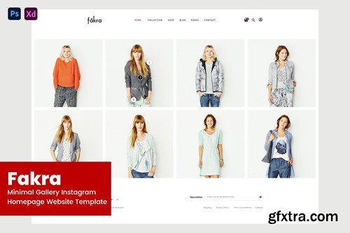 Fakra - Minimal Gallery Instagram website design PFR9QLE