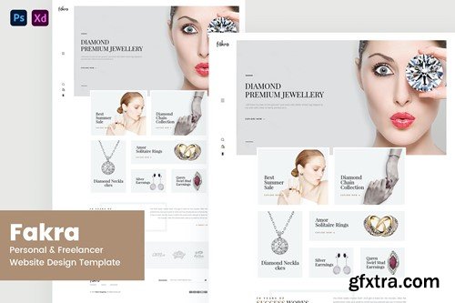 Fakra - Jewellery Website Design Template 3HU3349