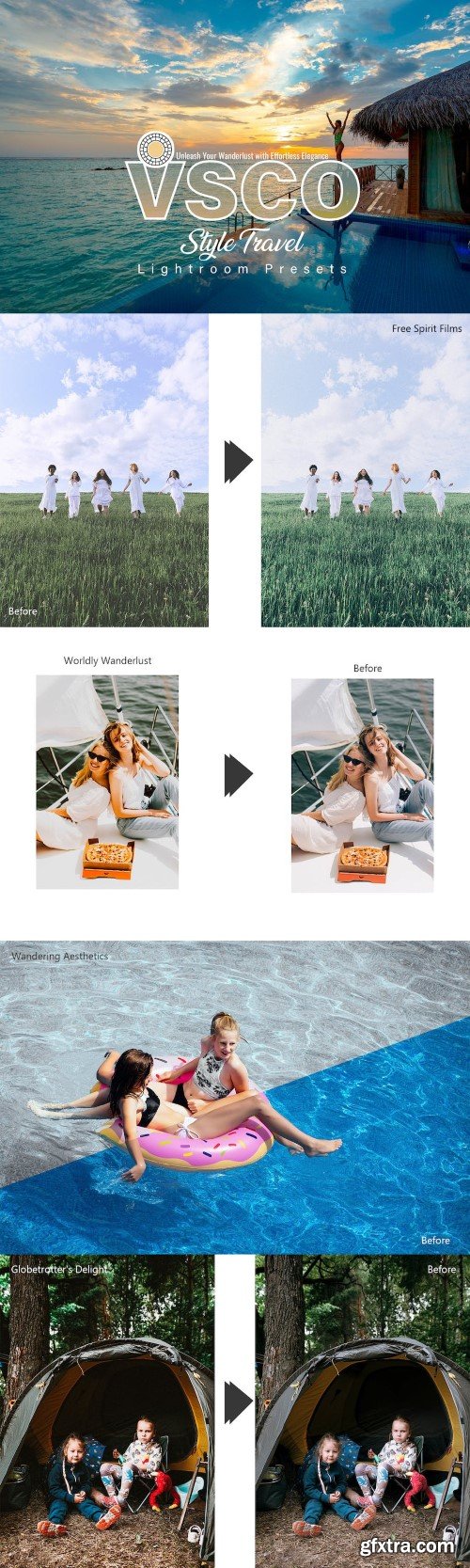 VSCO Style Travel Lightroom Presets