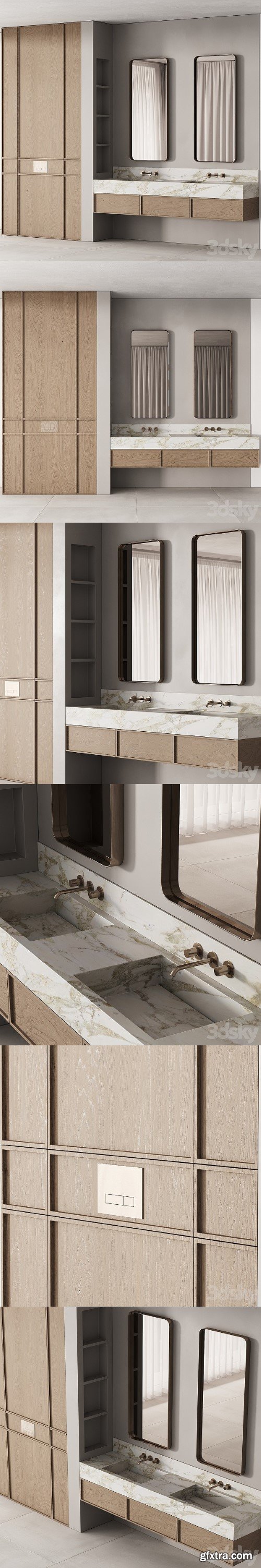 188 Bathroom Furniture 04 Minimal Wood and Marble 00