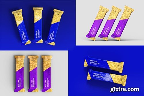 Candy Bar Flow Pack Packaging Mockup 9JFU8R5