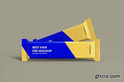 Candy Bar Flow Pack Packaging Mockup 9JFU8R5