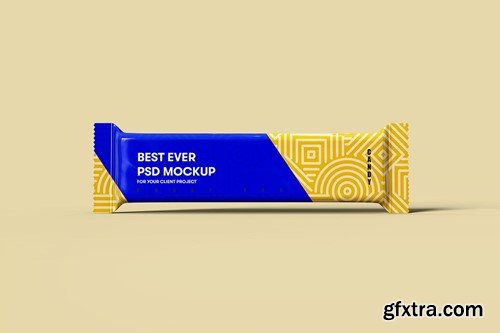 Candy Bar Flow Pack Packaging Mockup 9JFU8R5