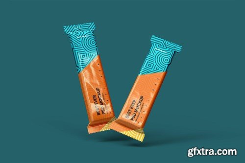 Candy Bar Flow Pack Packaging Mockup 9JFU8R5