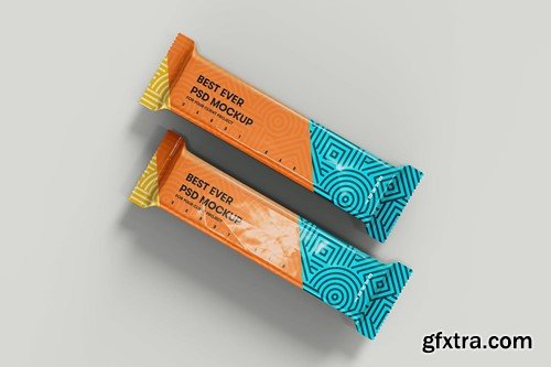 Candy Bar Flow Pack Packaging Mockup 9JFU8R5