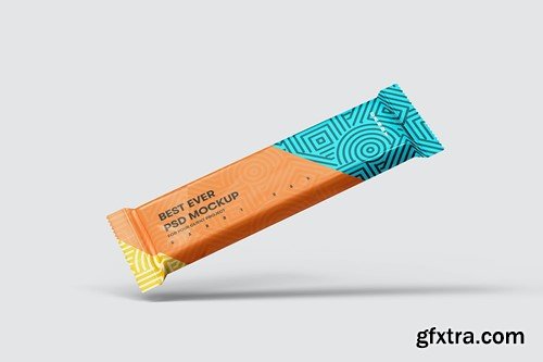 Candy Bar Flow Pack Packaging Mockup 9JFU8R5