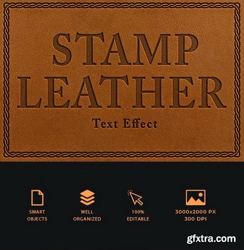 GraphicRiver - Stamp Leather - Text Effect - 45930854