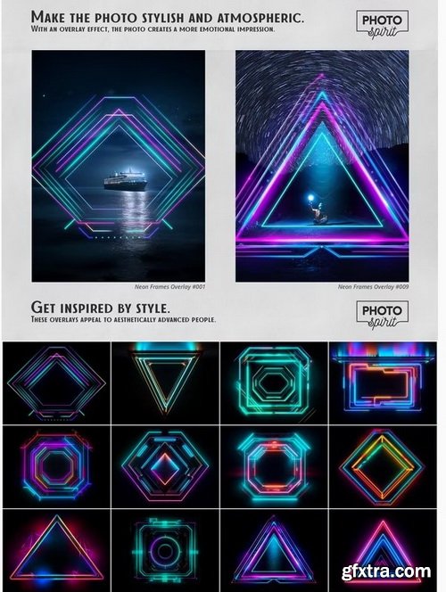 GraphicRiver - Neon Frames Effect Overlays - 45355812