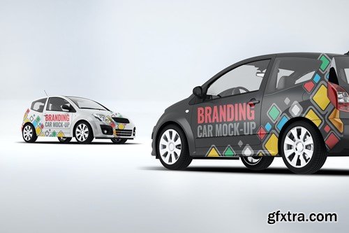 City Car Branding Mock-up AZPF28