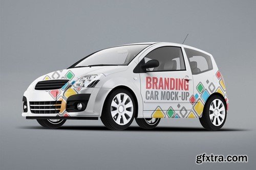 City Car Branding Mock-up AZPF28