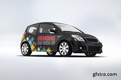 City Car Branding Mock-up AZPF28