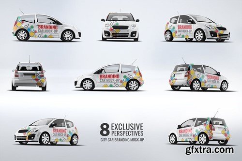 City Car Branding Mock-up AZPF28