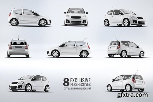 City Car Branding Mock-up AZPF28