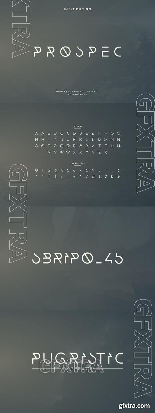 Prospec - Futuristic Font QRFXDMS