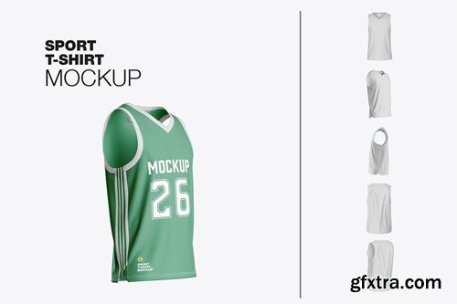 Set Basketball Jersey Mockup F3XF67M