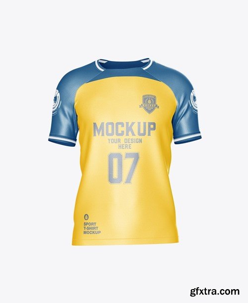 Set Soccer Men’s Sports T-shirt Mockup MUK9WM3