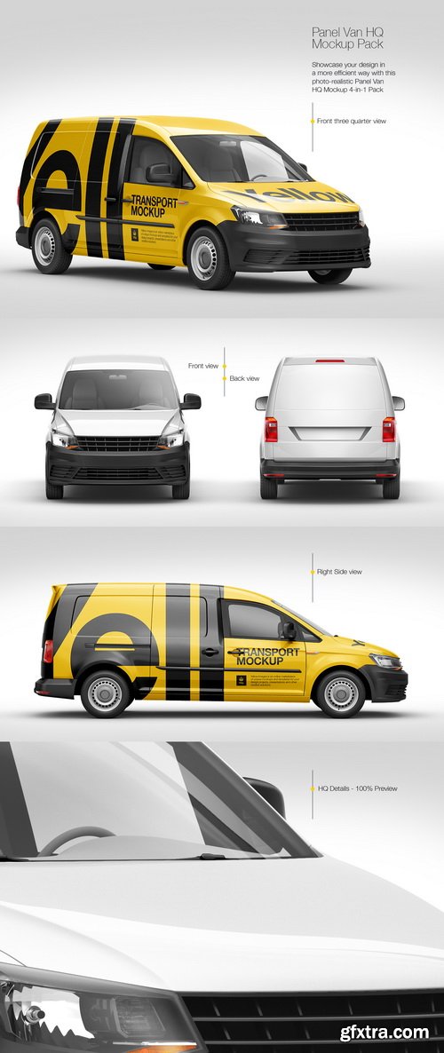 YellowImages - Panel Van HQ Mockup Pack - 16843