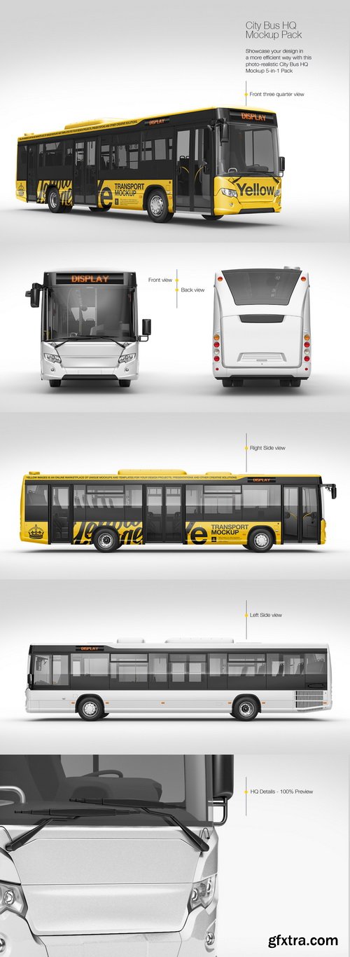 YellowImages - City Bus HQ Mockup Pack - 16905