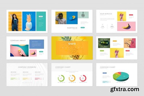 Clean Colorful Powerpoint Presentation Template ZQ6LVJ3