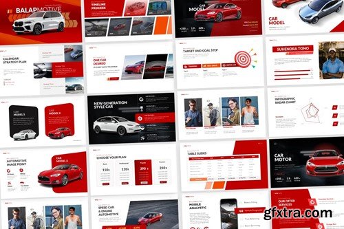 BalapMotive Automotive PowerPoint Template YLBCQZ2