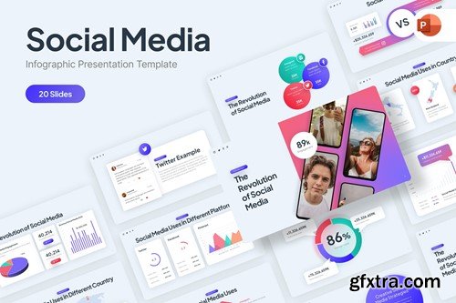 Social Media Report PowerPoint Template 3UVJ4T8