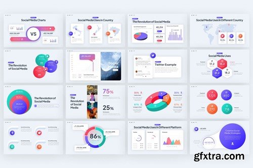 Social Media Report PowerPoint Template 3UVJ4T8