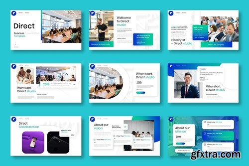 Direct – Business PowerPoint Template Z883H38