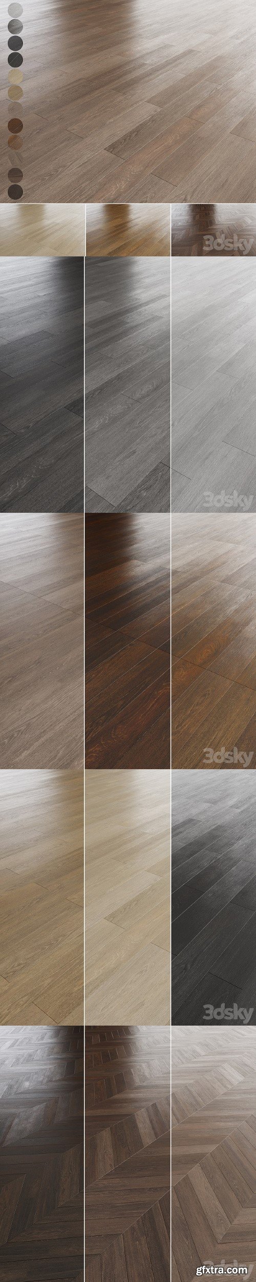 Oak Parquet 12 Colors