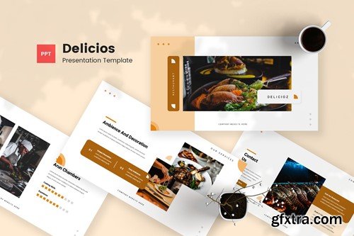 Delicios — Restaurant Powerpoint Template SVJPQHW