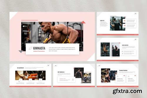 Gimnasta — Gym Powerpoint Template TA3THEL