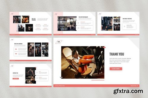 Gimnasta — Gym Powerpoint Template TA3THEL