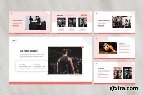 Gimnasta — Gym Powerpoint Template TA3THEL