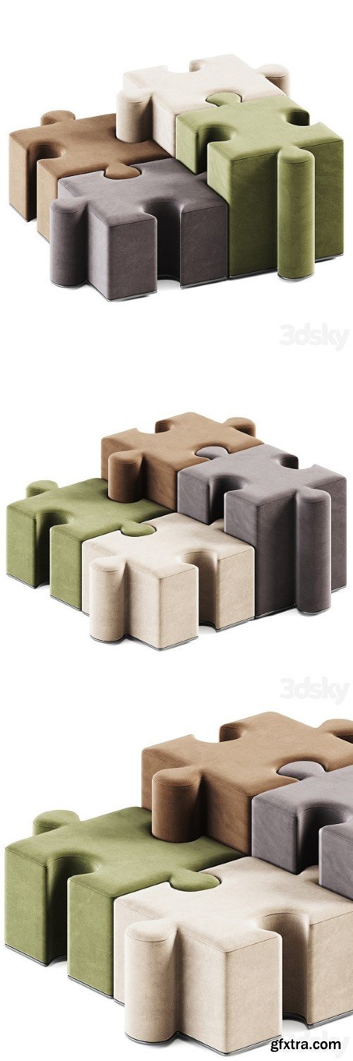 Puzzles Pouf by BuzziPuzzle Pouf