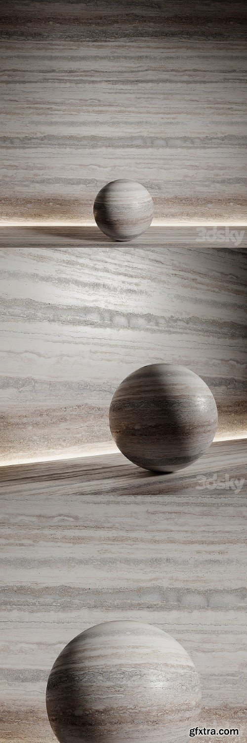 Stone Material Travertine 6 Pbr Seamless