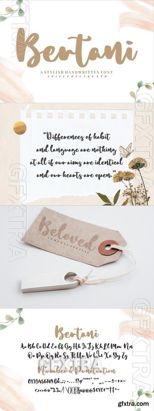 Bertani - A Script Font SLJE3CE