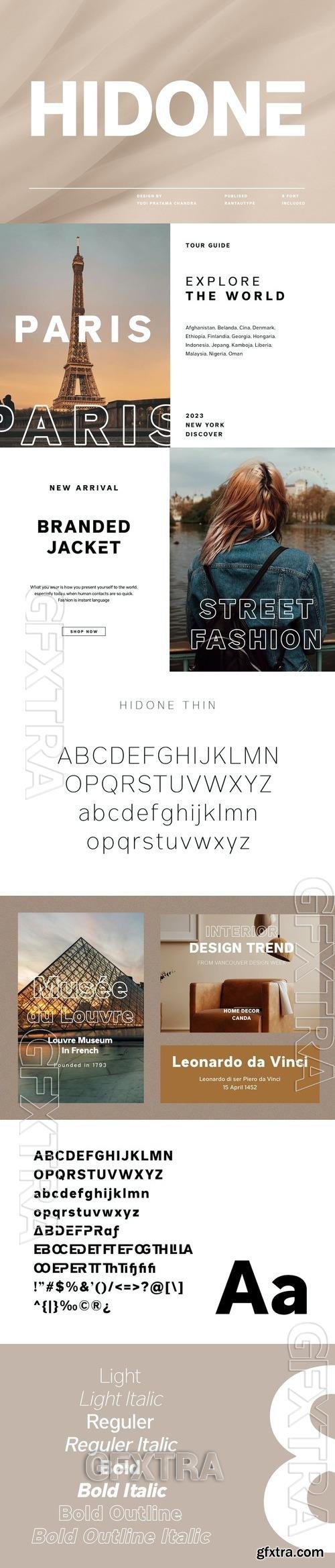 HIDONE Casual Sans Serif Font Family 4BTVR6H