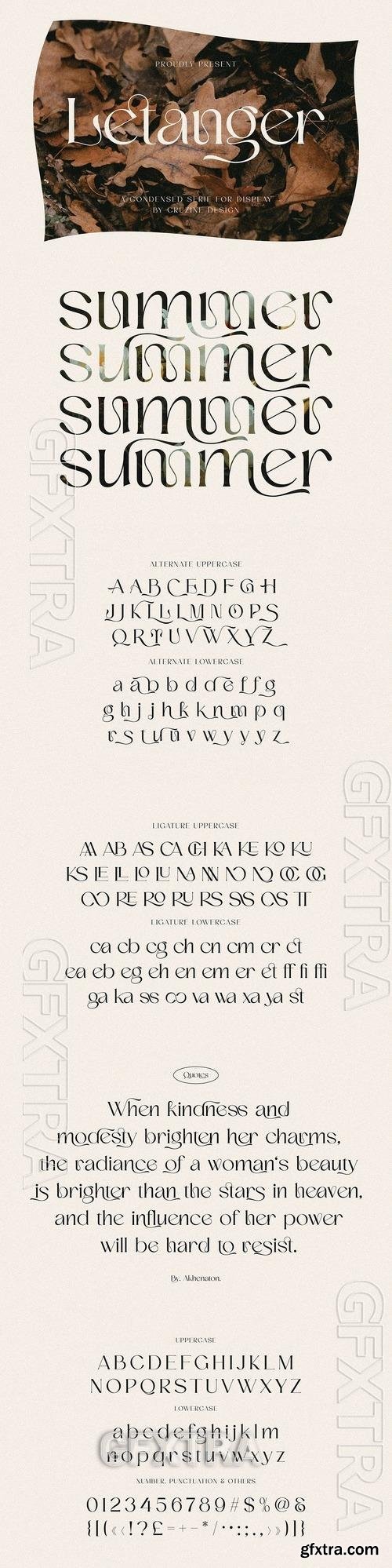 Letanger Elegant Deco Serif UBDL4NY