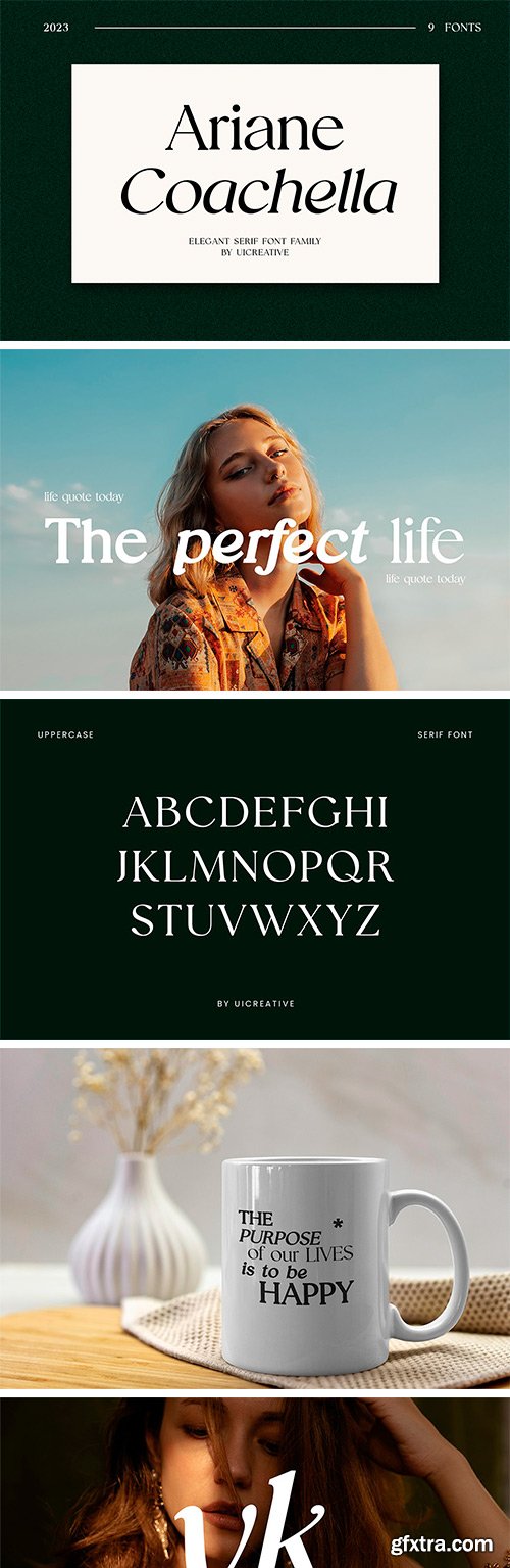 Ariane Coachella Elegant Serif Font Family