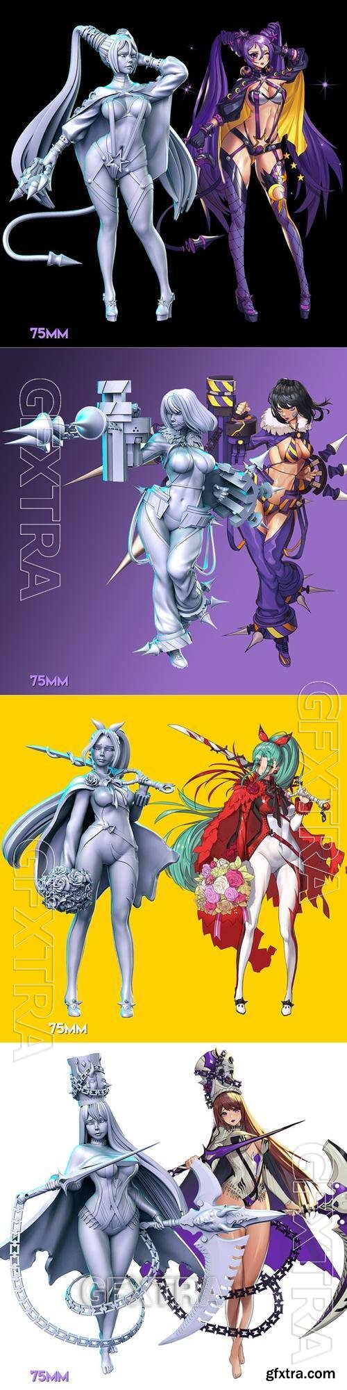 Anime Time Pack &ndash; 3D Print Model