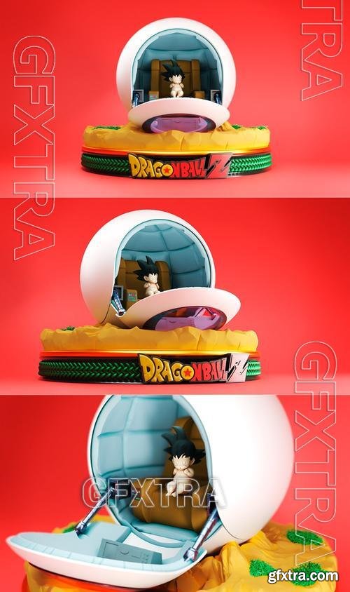 Dragon Ball - Baby Goku Capsula &ndash; 3D Print Model