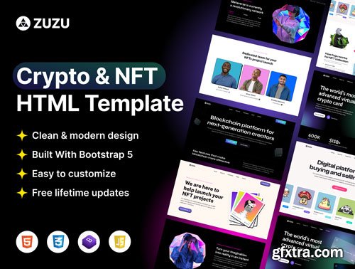 Zuzu - Landing Page Web Template Ui8.net