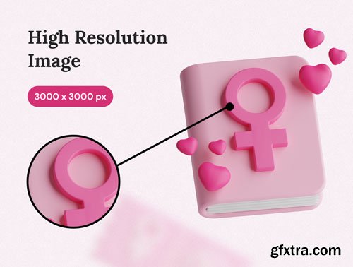 Women\'s Day 3D Icon Set Ui8.net