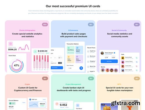 UI Decks - Cards and Blocks Ui8.net