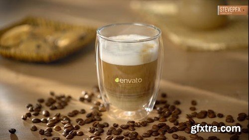 Videohive Coffee Latte Mockup Logo Opener 45999727