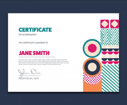 Certificate design with Corner pattern 576405879