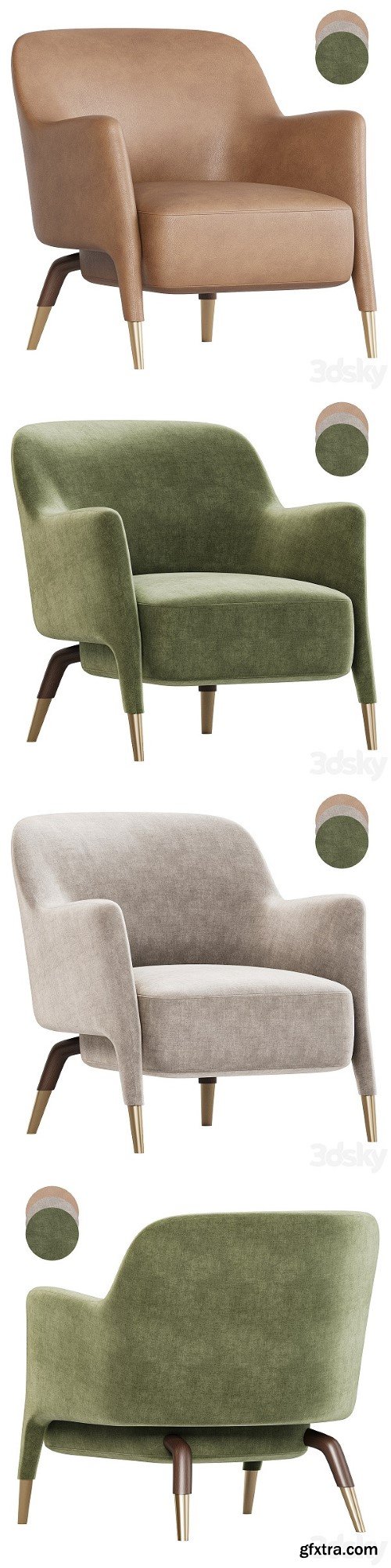 Armchair in Linen Molteni