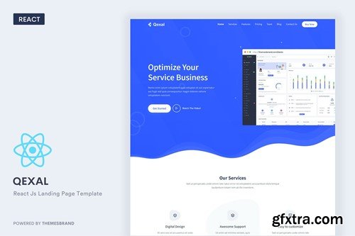 Qexal - React Js Landing Page Template RMF5NLY