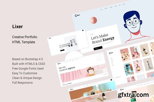 Lixer - Creative Portfolio HTML Template MDWDJ4B