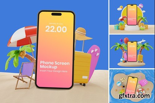 Phone Mockup Holiday Scene X4NTS9Y